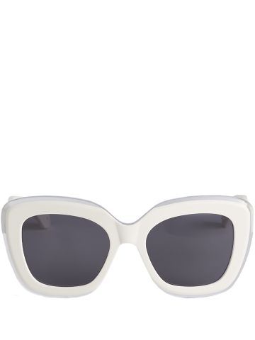 Oversize white sunglasses