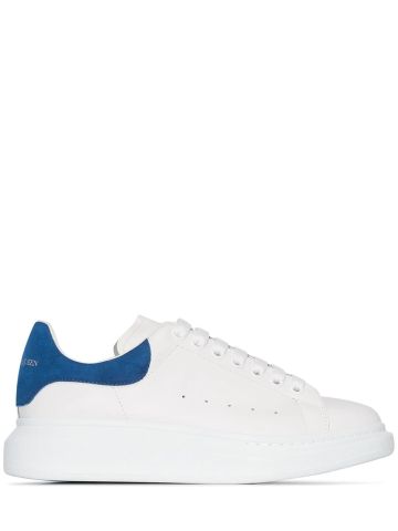 White Oversized Sneakers with blue contrasting detail