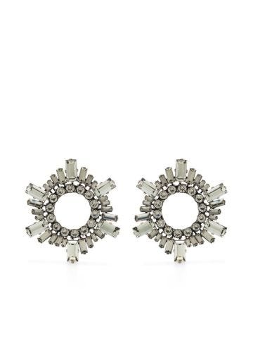 Begum earrings with black crystals