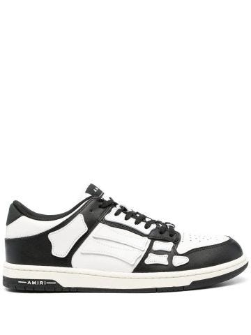 Skel black and white low top sneakers