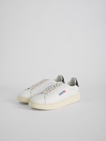 White Dallas trainers with contrasting black heel