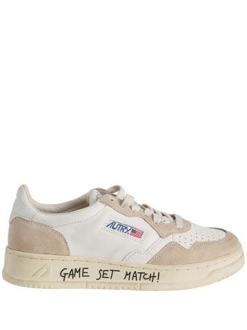 White Game Set Match trainers with suede inserts
