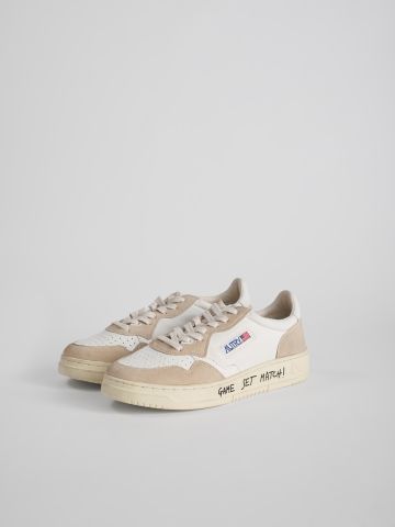 White Game Set Match trainers with suede inserts