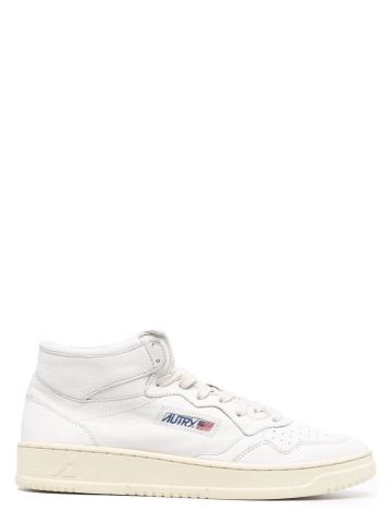 Medalist mid white leather sneaker