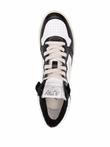 Medalist mid black and white two-tone leather sneaker