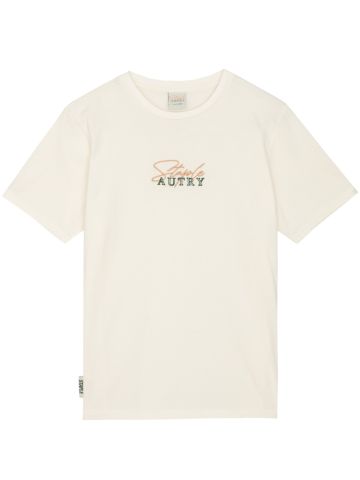 White T-shirt with Staple embroidery