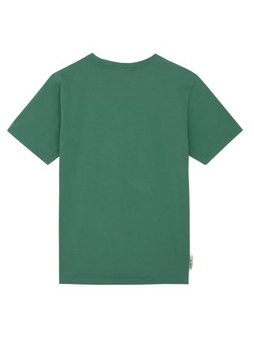 T-shirt verde con ricamo Staple