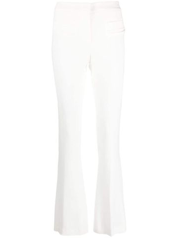 White flared pants with medium waist