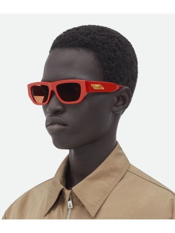 Bolt Rectangular Recycled Acetate Sunglasses