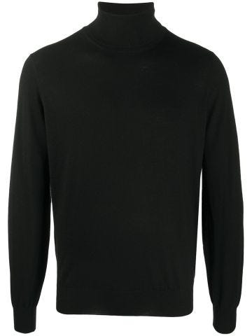 Black turtleneck sweater