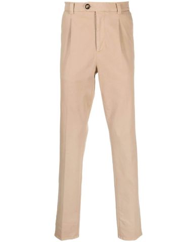 Tapered twill chino trousers