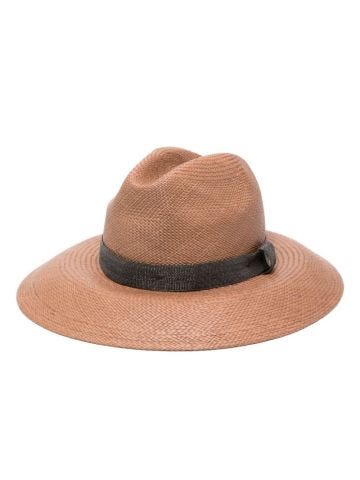 Cappello Fedora con fascia monili intrecciata