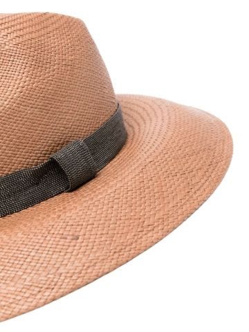 Cappello Fedora con fascia monili intrecciata