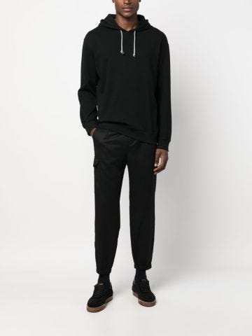 Black tapered pants with pockets
