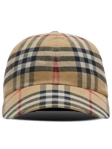 Nova-check cotton baseball cap