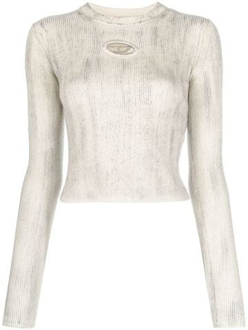 White ribbed jumper M-Zoey-C