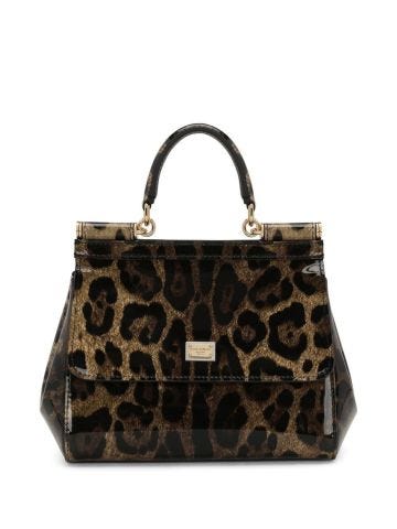 Sicily tote bag with spotted print KIM