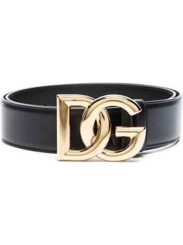 Black belt with gold dg buckle
