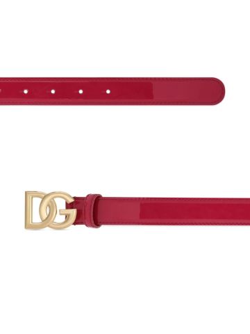 Belt with red buckle