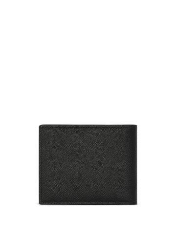 Logo-tag leather bifold wallet