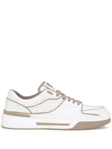 White New Roma leather trainers