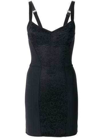 Short dress with black corset