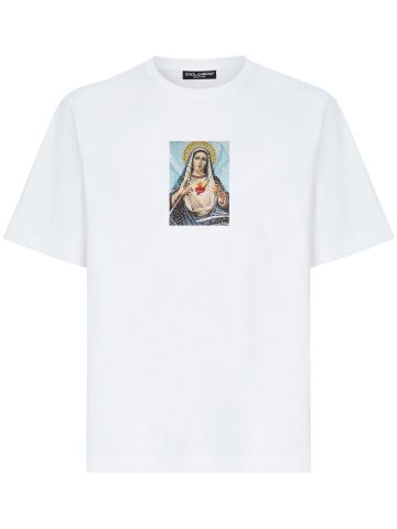 Graphic-print cotton T-shirt