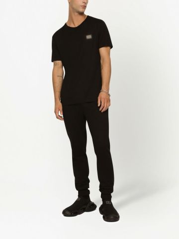 T-shirt girocollo nera DG Essentials