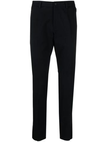 Mid-rise tapered chino trousers