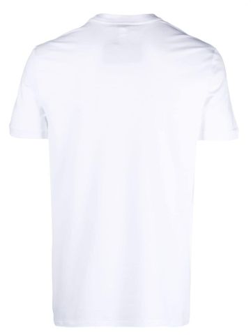 T-shirt bianca con logo ricamato