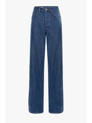 Blue wide-leg jeans