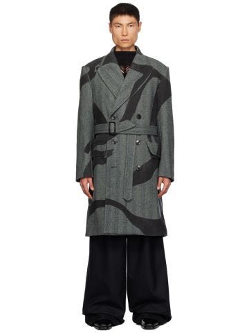 Grey Wool tweed coat