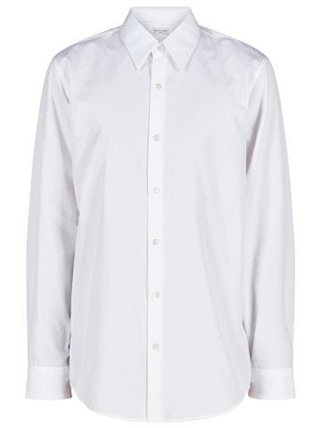 White fitted shirt in cotton