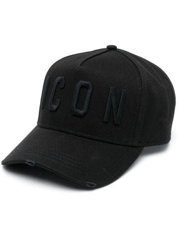 Cappello da baseball nero con logo Icon nero
