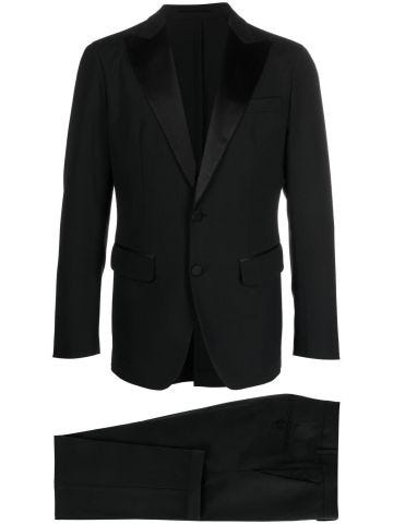 Black single breasted tailored suit