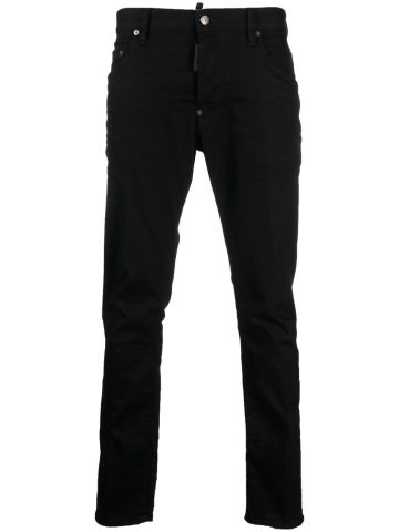 Black jeans with appliqué