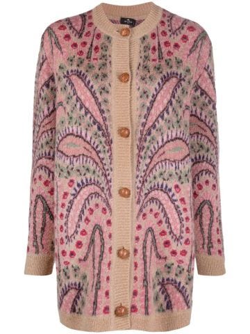 Multicolored patterned cardigan