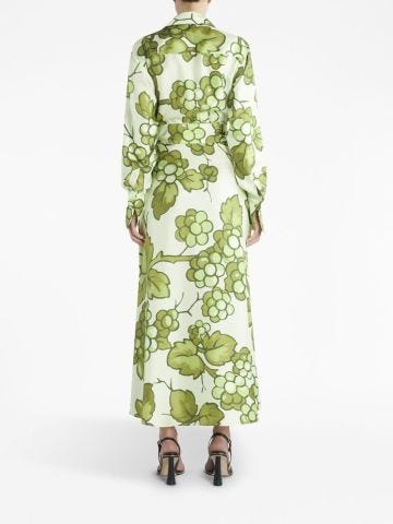 Fruit-print silk dress