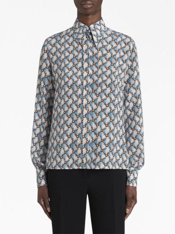 Multicolor shirt with floral print