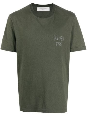Green crew-neck T-shirt