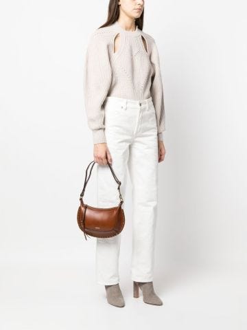 Brown Naoko small studded shoulder bag