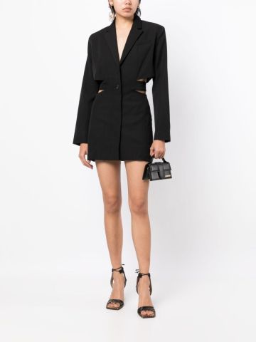 Black blazer style dress with cut-out detail