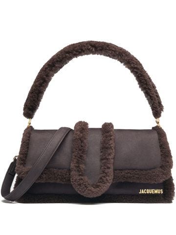 Le Bambimou doux brown shearling bag