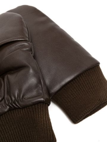 A Milla ribbed-cuffs gloves
