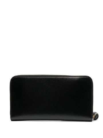 Black wallet with knot detail