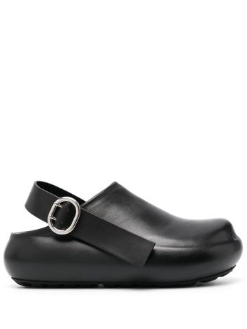 Black clogs with back strap