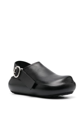 Black clogs with back strap