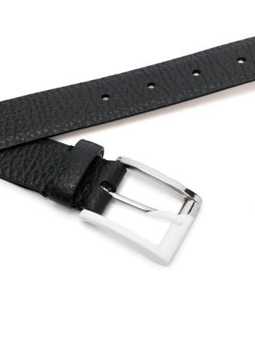 Black belt with silver buckle