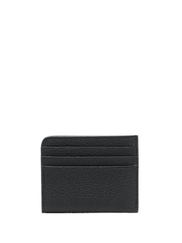 Black card holder with four stitches