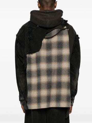 Panelled-design cotton jacket